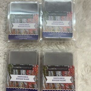 Lot Of 4 Scented Wax Melts Luminessence 2.5oz White Birch  New